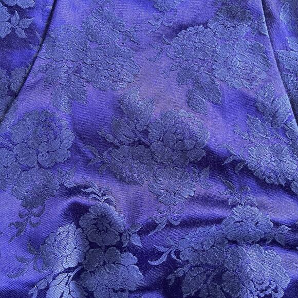 VTG 1980s Notorious Purple And White Prom Cocktail Dress Size 5 Rosette Tulle - Picture 8 of 9